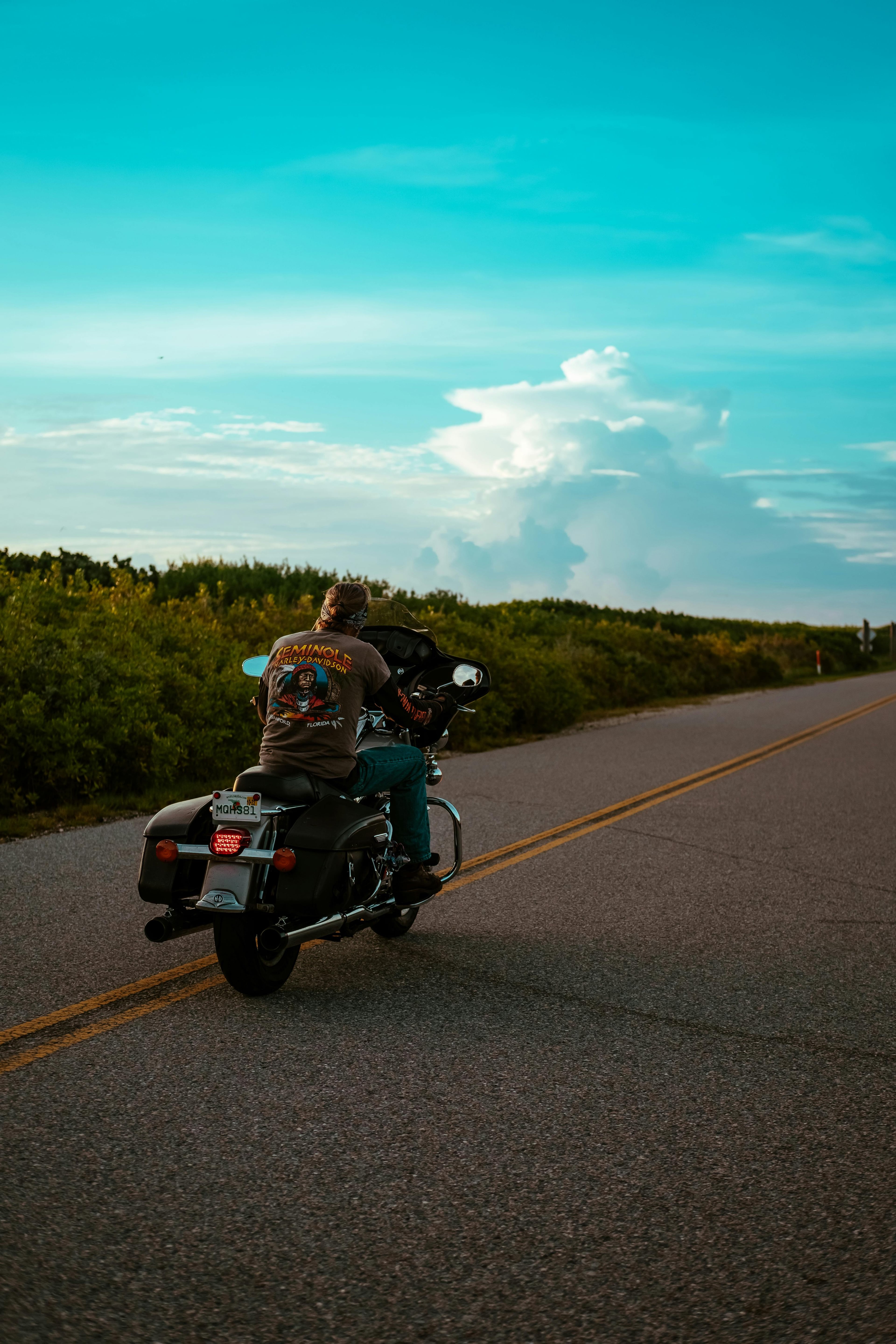 Motorcycle on an open road representing motorcycle insurance